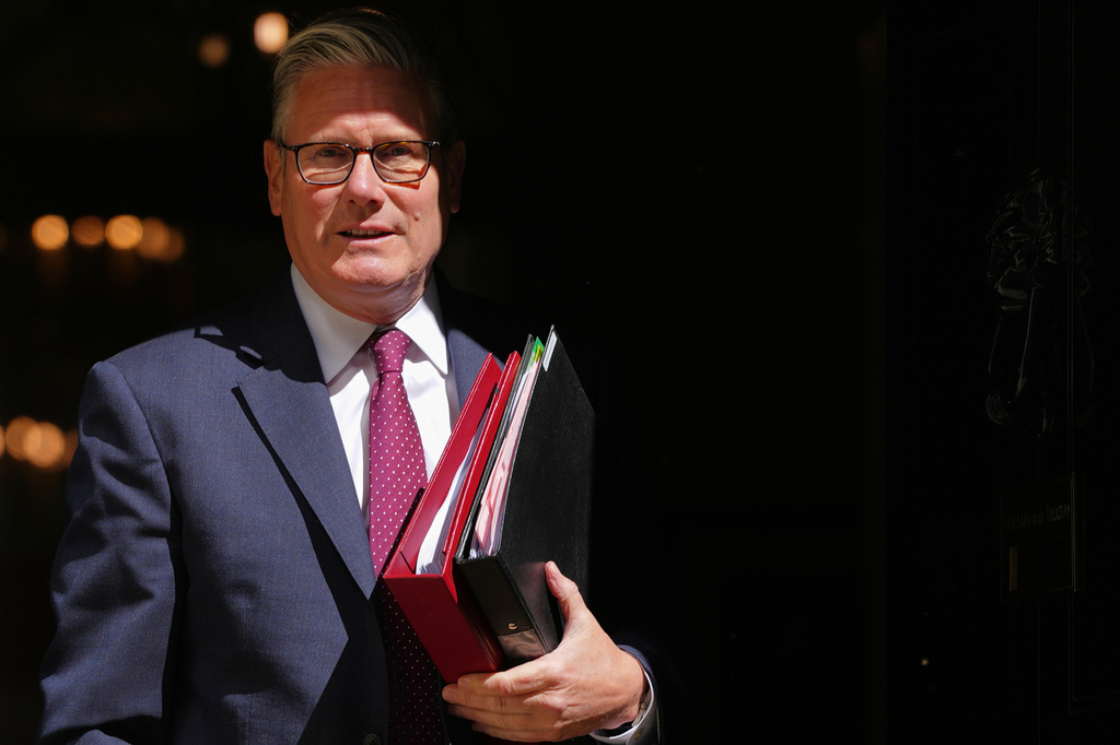 FILE - Britain's Prime Minister Keir Starmer leaves 10 Downing Street in London on April 29, 2026. (AP Photo/Kirsty Wigglesworth, File)