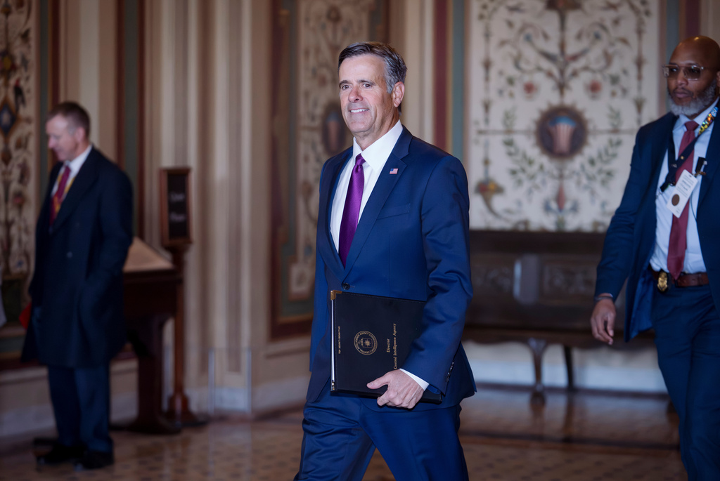 CIA Director John Ratcliffe arrives for a classified briefing with senators on the situation in Venezuela, at the Capitol in Washington, Wednesday, Jan. 7, 2026. (AP Photo/J. Scott Applewhite)