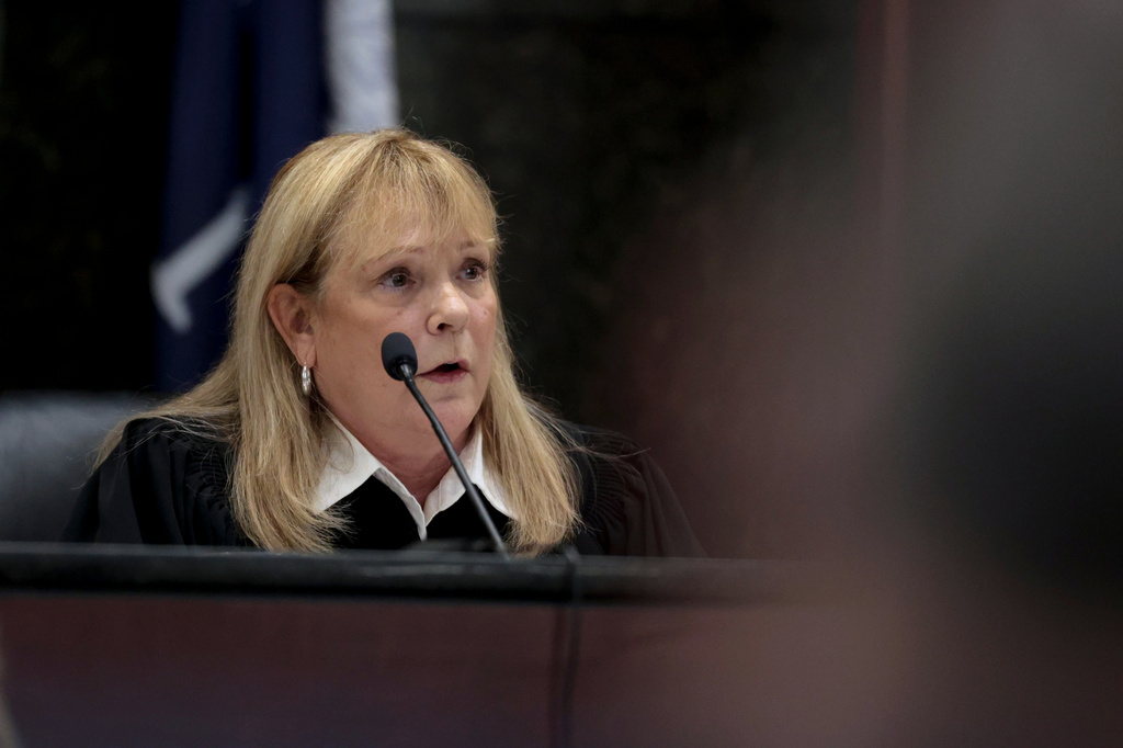 State Judge Debra McCaslin oversees a judicial hearing on Monday, June 29, 2026, at the Marc H. Westbrook Judicial Center in Lexington, S.C. (Tracy Glantz/The State via AP, Pool)