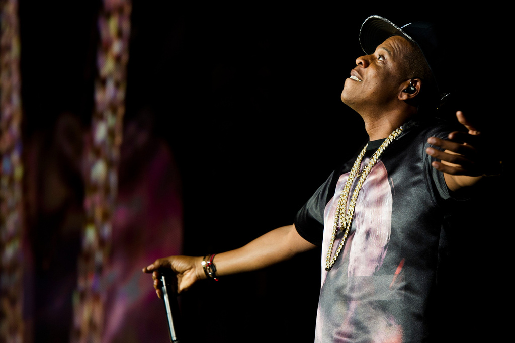 FILE - Jay Z performs at the "Made In America" music festival in Philadelphia, Sept. 1, 2012. (Photo by Charles Sykes/Invision/AP, File)