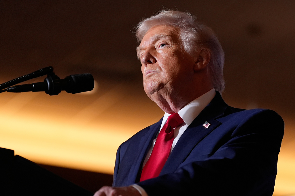 President Donald Trump speaks at Mount Airy Casino Resort, Tuesday, Dec. 9, 2025, in Mount Pocono, Pa. (AP Photo/Alex Brandon)