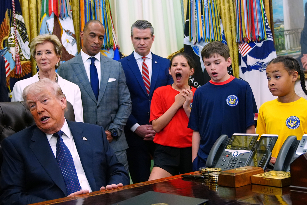 President Donald Trump speaks before signing a proclamation in the Oval Office at the White House, Tuesday, May 5, 2026, in Washington. (AP Photo/Jacquelyn Martin)