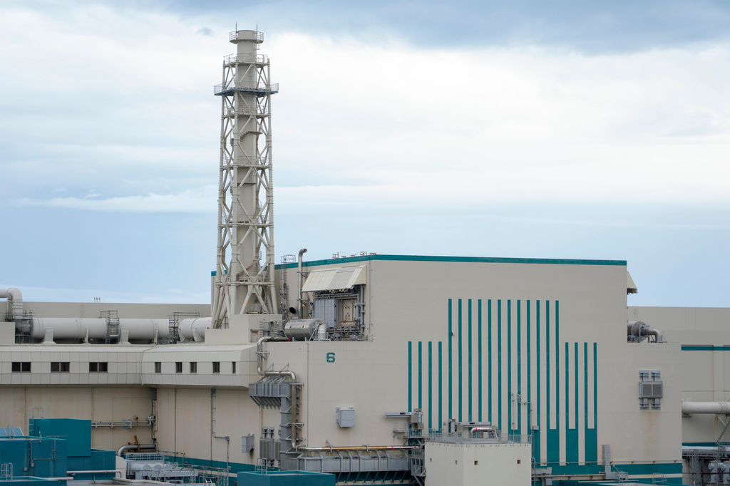 FILE - The Unit 6 reactor building is pictured during a media tour at Tokyo Electric Power Company Holdings' (TEPCO) Kashiwazaki-Kariwa nuclear power station in Kariwa Village, Niigata prefecture, Japan on Friday, May 1, 2026. (Toru Hanai/Pool Photo via AP, File)
