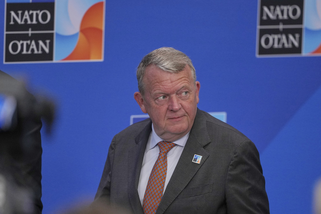 FILE - Denmark' Foreign Minister Lars Løkke Rasmussen arrives for the NATO summit in The Hague, Netherlands, June 25, 2025. (AP Photo Kin Cheung, File)