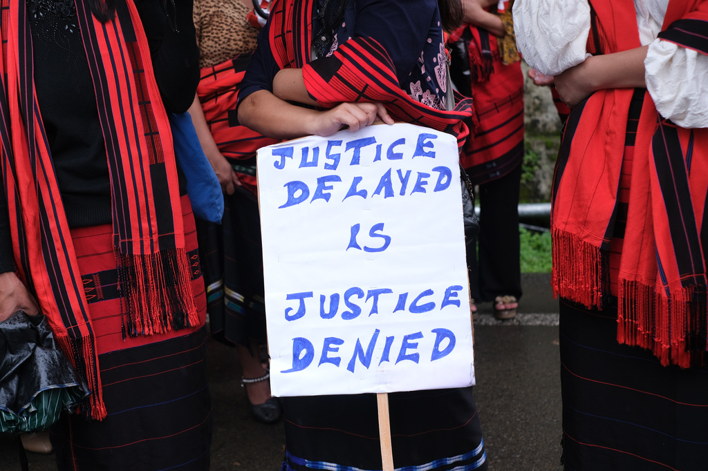 Indigenous Nagas participate in a protest against rising cases of sexual violence against women and demanding justice for victims, in Kohima, capital of the northeastern Indian state of Nagaland, Friday, June 19, 2026. (AP Photo/Yirmiyan Arthur)