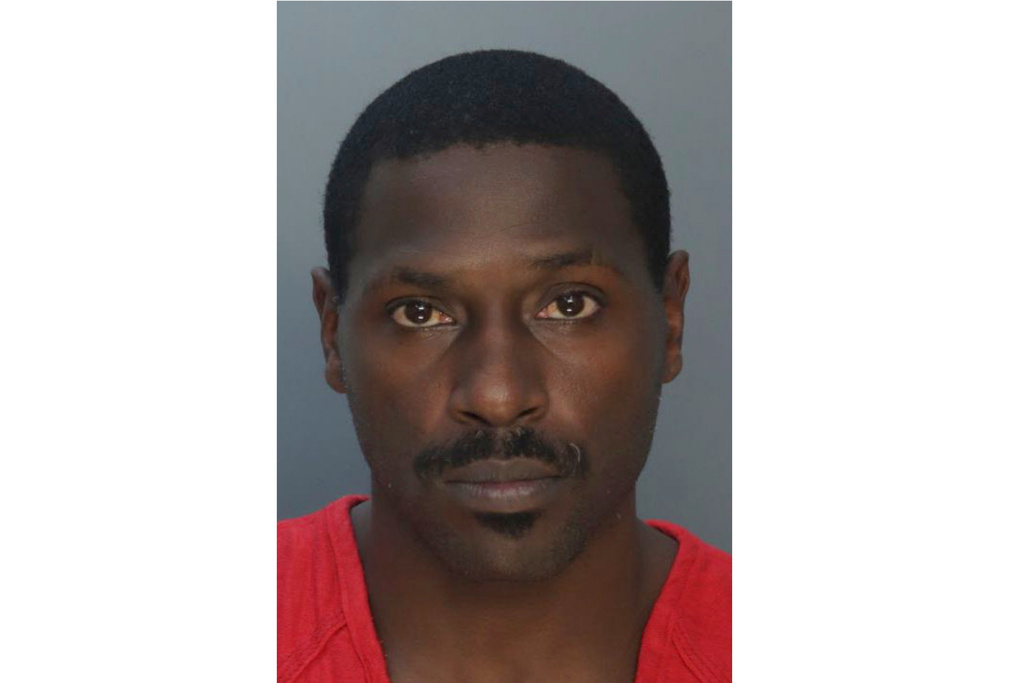 This booking photo provided by Miami-Dade County shows Antonio Brown. (Miami Dade County via AP)