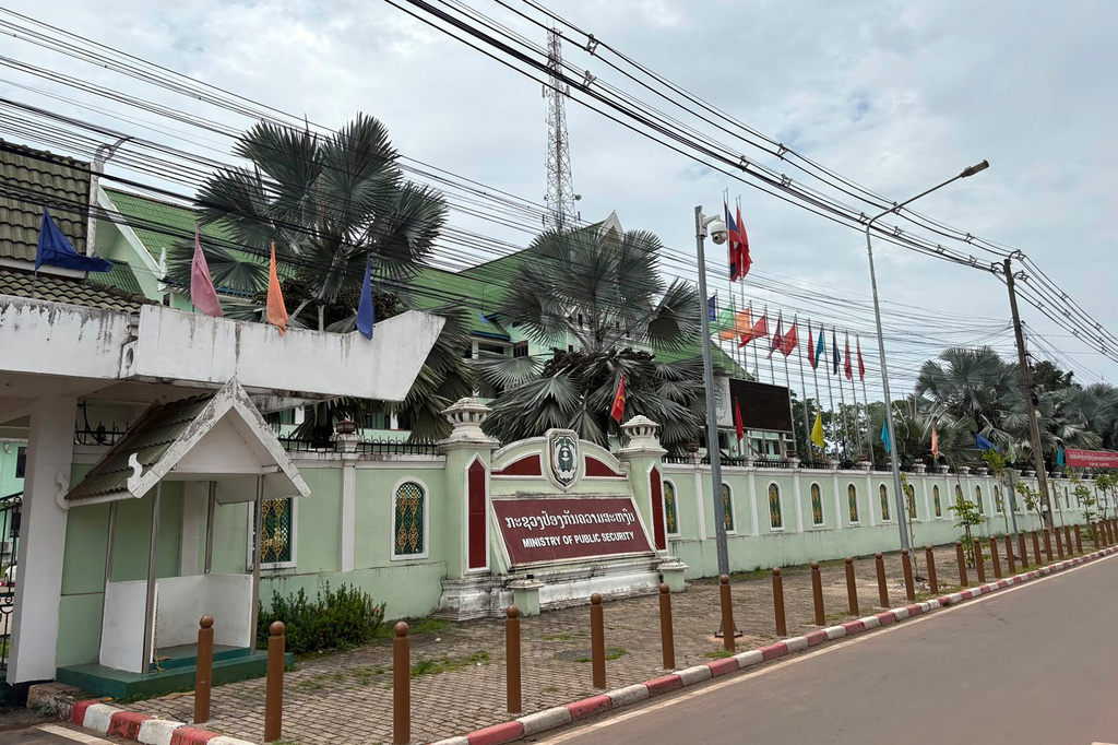 Exterior of the Ministry of Public Security in Vientiane, Laos, Friday, July 17, 2026. (AP Photo)