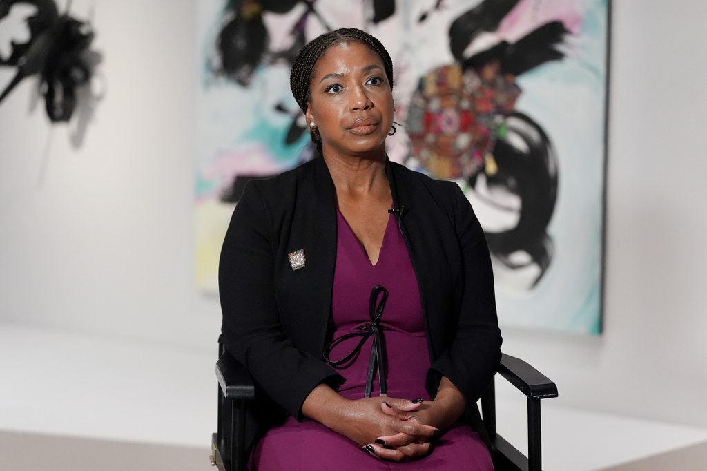 Shanita Brackett, acting director of the Smithsonian's National Museum of African American History and Culture, speaks during an interview with The Associated Press, Wednesday, Sept. 23, 2026, in Washington. (AP Photo/Julia Demaree Nikhinson)