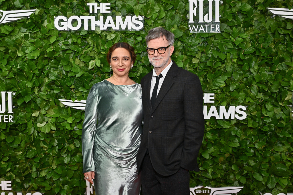 Maya Rudolph, left, and Paul Thomas Anderson attend The Gotham Film Awards at Cipriani Wall Street on Monday, Dec. 1, 2025, in New York. (Photo by Evan Agostini/Invision/AP)