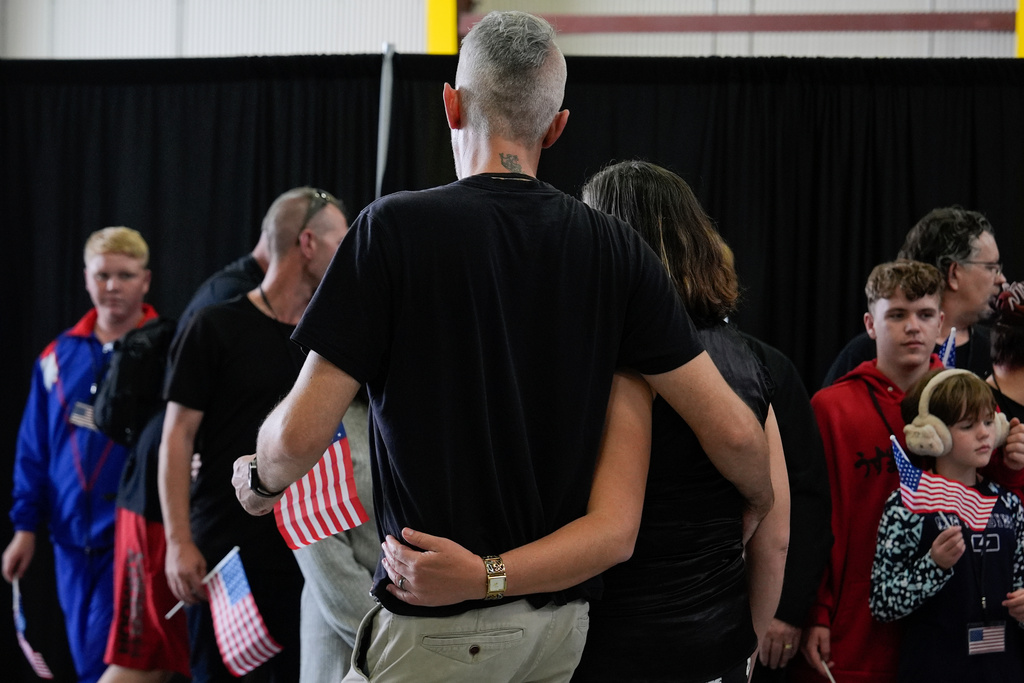 FILE - Refugees from South Africa arrive, Monday, May 12, 2025, at Dulles International Airport in Dulles, Va. (AP Photo/Julia Demaree Nikhinson, File)