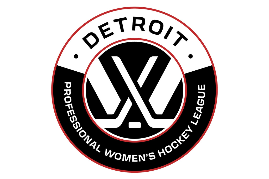 This image provided by the PWHL shows a logo for the league's new women's hockey team in Detroit. (PWHL via AP)