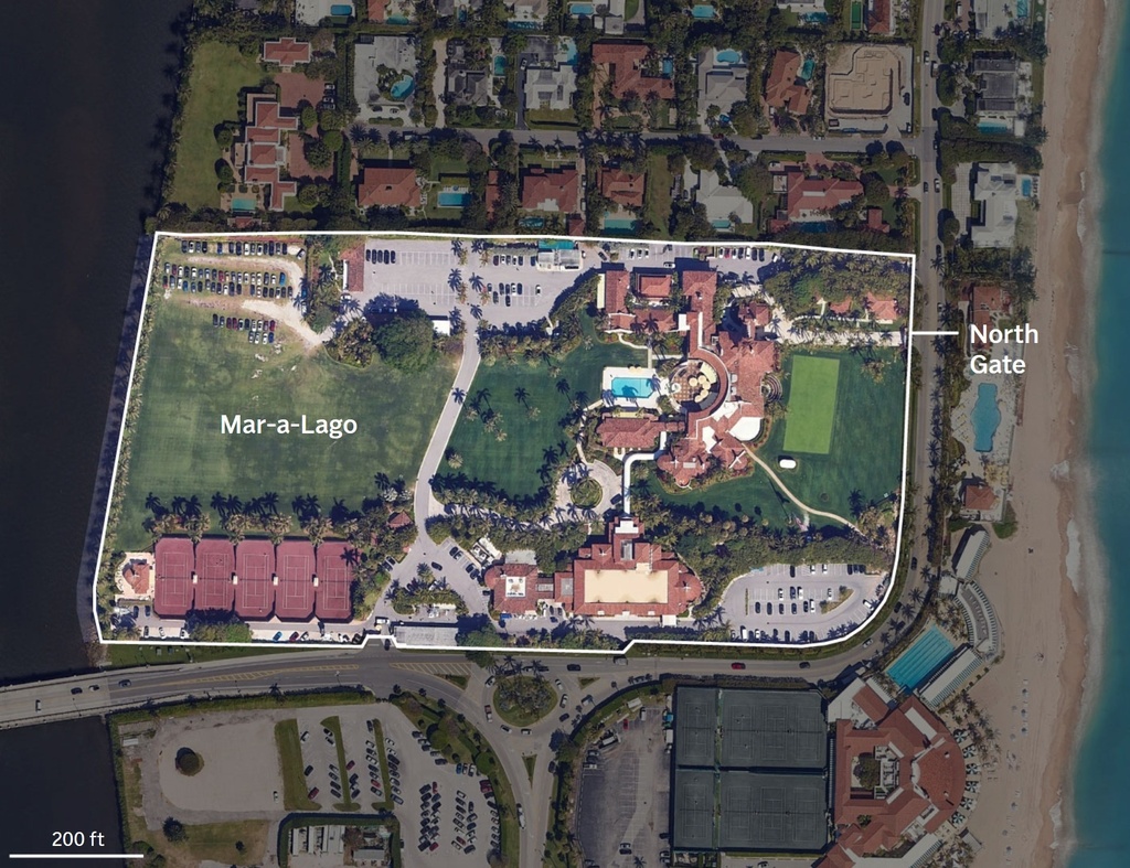 A map showing the layout of Mar-a-Lago. (AP Digital Embed)