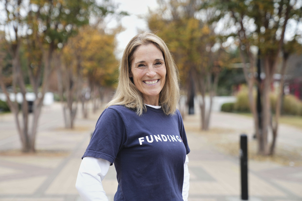 Jeannie Tarkenton poses for a photo Friday, Nov. 21, 2025, in Atlanta. (AP Photo/Megan Varner)