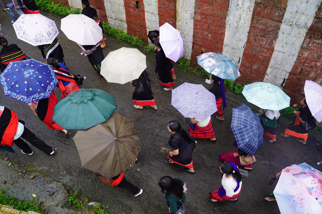 Indigenous Nagas participate in a protest against rising cases of sexual violence against women and demanding justice for victims, in Kohima, capital of the northeastern Indian state of Nagaland, Friday, June 19, 2026. (AP Photo/Yirmiyan Arthur)