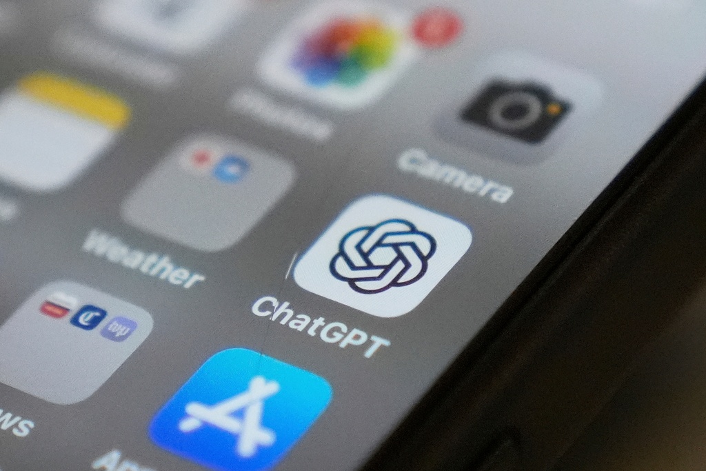 FILE - Chat GPT app icon is seen on a smartphone screen, Aug. 4, 2025, in Chicago. (AP Photo/Kiichiro Sato, file)