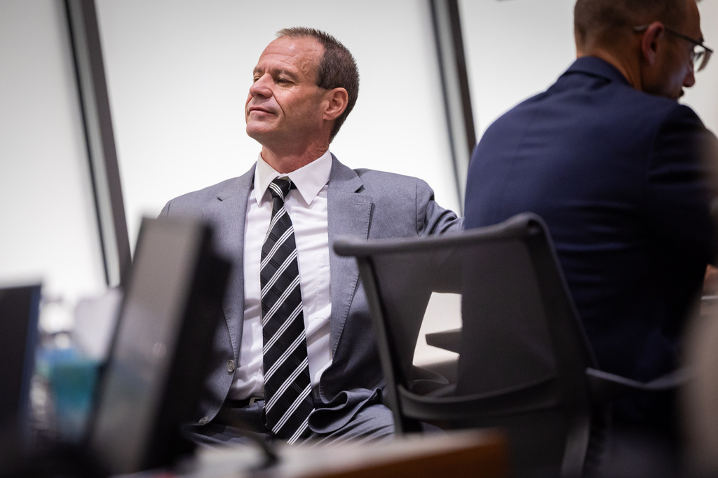 Agent Brian Davis, of the State Bureau of Investigation, looks on before testifying during a preliminary hearing for Tyler Robinson, who is accused of fatally shooting Charlie Kirk, at Fourth District Court in Provo, Utah, Wednesday, July 8, 2026. (Tess Crowley/The Deseret News via AP, Pool)