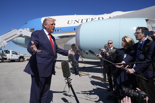 President Donald Trump speaks to the media after arriving at Palm Beach International Airport, Friday, Oct. 31, 2025, in West Palm Beach, Fla. (AP Photo/Manuel Balce Ceneta) President Donald Trump speaks to the media after arriving at Palm Beach International Airport, Friday, Oct. 31, 2025, in West Palm Beach, Fla. (AP Photo/Manuel Balce Ceneta)