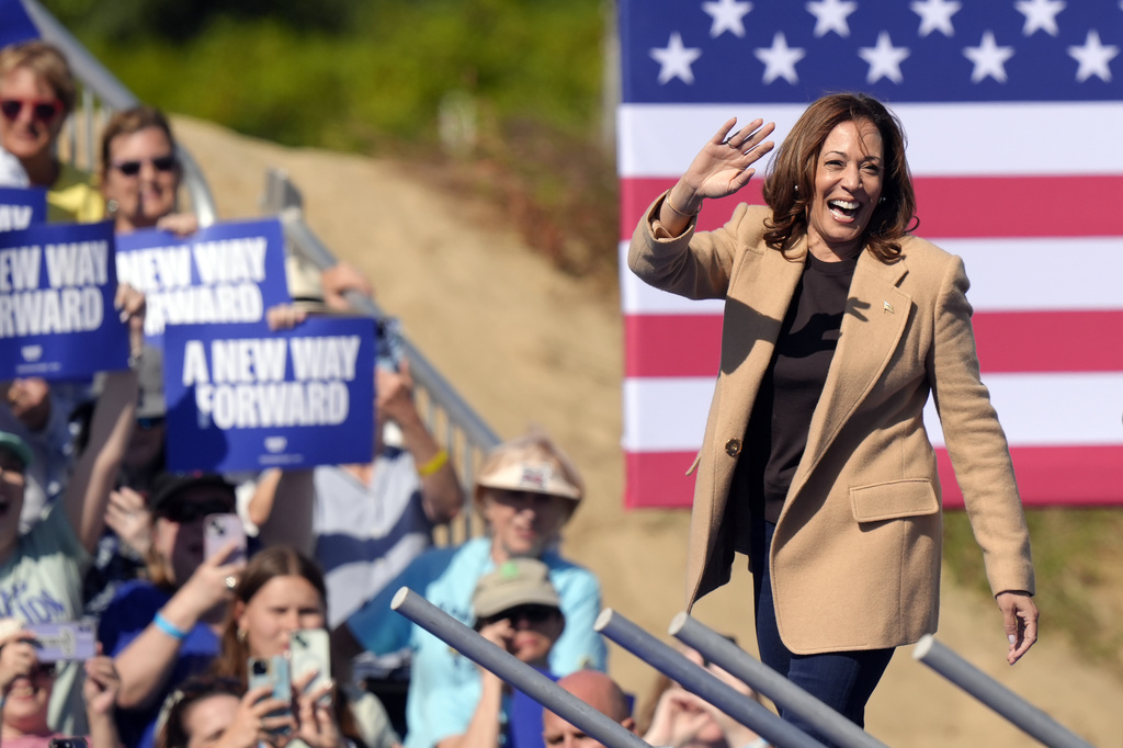 Harris visits New Hampshire to tout her small business tax plan
