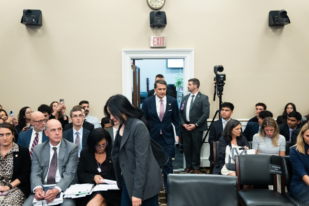Acting Attorney General Todd Blanche arrives to testify before the House Appropriations Committee, Tuesday, June 2, 2026 in Washington. (AP Photo/Allison Robbert)