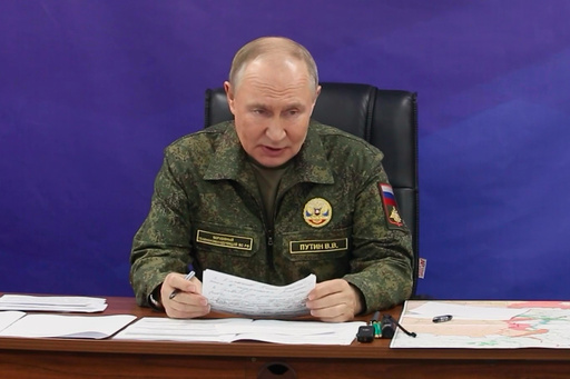 In this image made from video released by the Russian Presidential Press Office on Sunday, Oct. 26, 2025, Russian President Vladimir Putin speaks while visiting one of the command posts of the Joint Group of Forces. (Russian Presidential Press Office via AP) In this image made from video released by the Russian Presidential Press Office on Sunday, Oct. 26, 2025, Russian President Vladimir Putin speaks while visiting one of the command posts of the Joint Group of Forces. (Russian Presidential Press Office via AP)