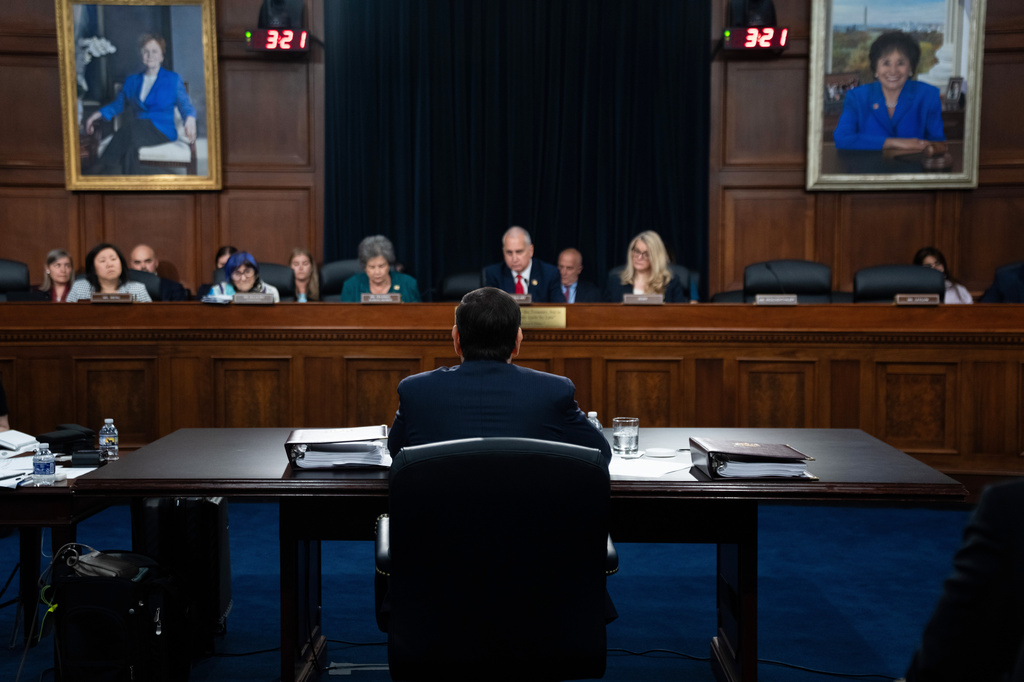 Secretary of State Marco Rubio testifies before the House Appropriations Committee, Tuesday, June 2, 2026 in Washington. (AP Photo/Allison Robbert)