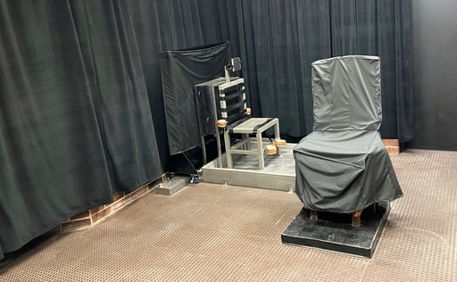 FILE - This photo provided by the South Carolina Department of Corrections shows the state's death chamber in Columbia, S.C., including the electric chair, right, and a firing squad chair, left. (South Carolina Department of Corrections via AP, File) FILE - This photo provided by the South Carolina Department of Corrections shows the state's death chamber in Columbia, S.C., including the electric chair, right, and a firing squad chair, left. (South Carolina Department of Corrections via AP, File)