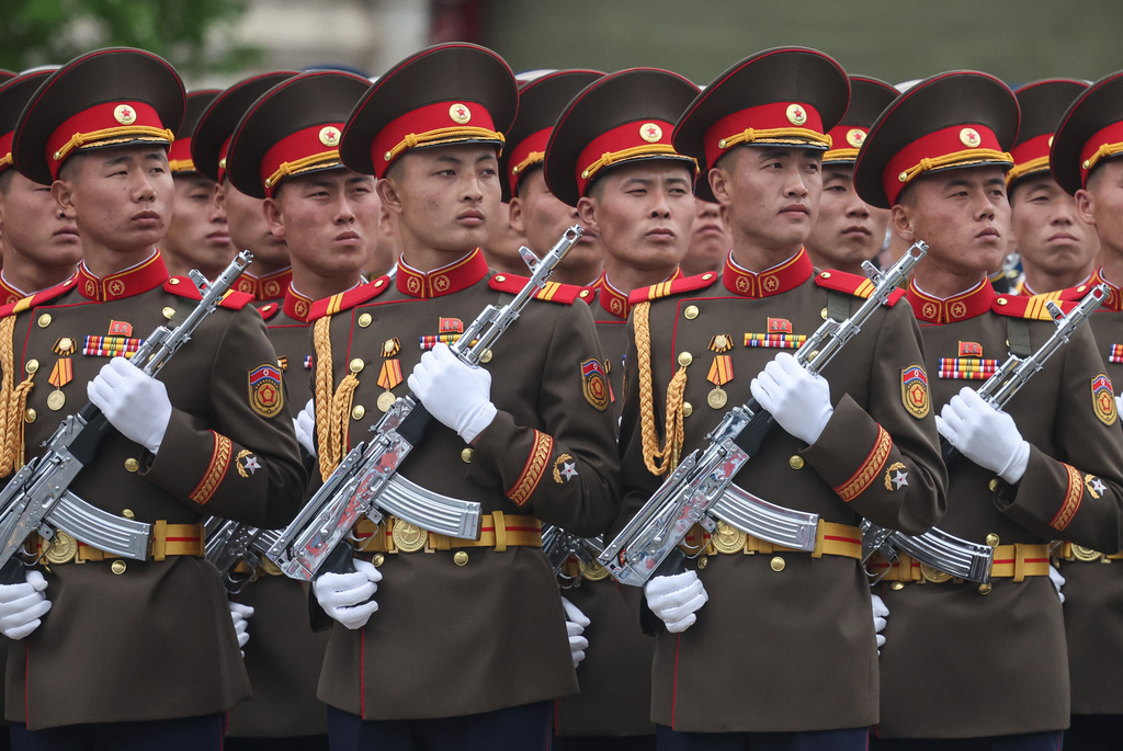 FILE - North Korea's servicemen attend the Victory Day military parade in Moscow, Saturday, May 9, 2026, during celebrations of the 81st anniversary of the Soviet Union's victory over Nazi Germany during the World War II. (Maxim Shipenkov/Pool Photo via AP, File)