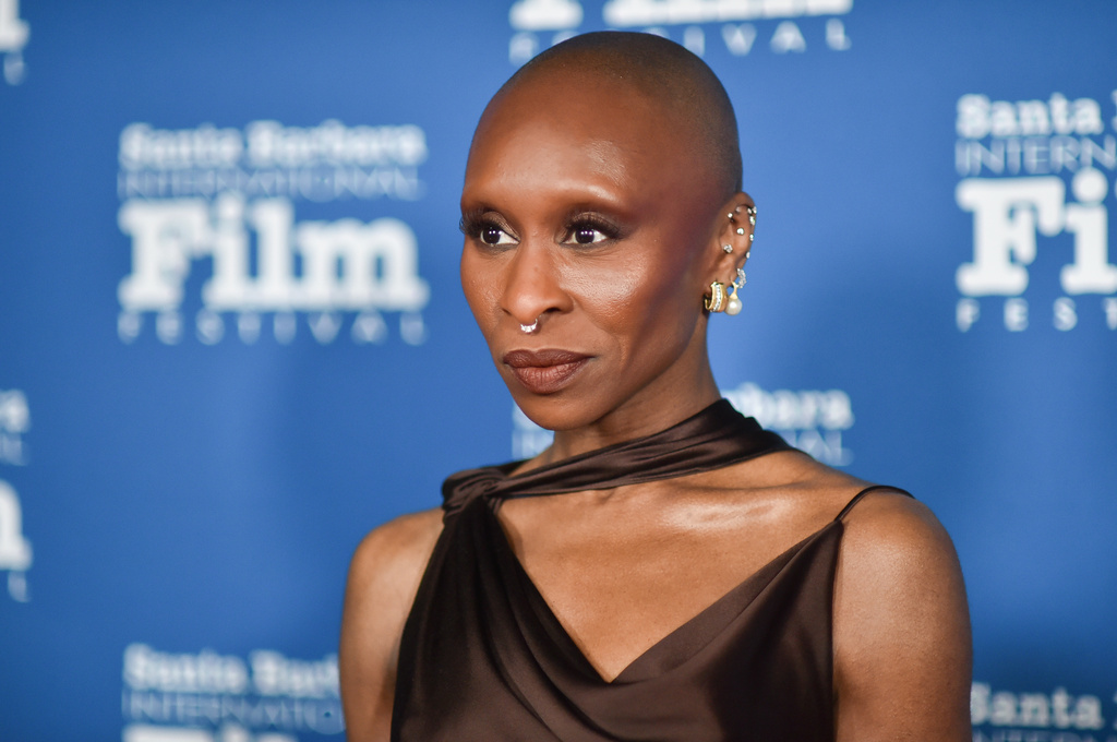 FILE - Cynthia Erivo arrives at the Santa Barbara International Film Festival's Kirk Douglas Award for Excellence in Film on Thursday, Dec. 4, 2025, at The Ritz-Carlton Bacara in Santa Barbara, Calif. (Photo by Richard Shotwell/Invision/AP, File)