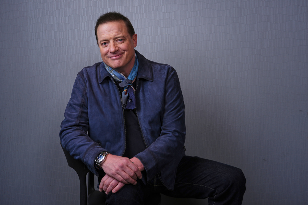 Brendan Fraser, star of the film "Rental Family," poses for a portrait during the Toronto International Film Festival on Sept. 7, 2025. (AP Photo/Chris Pizzello)