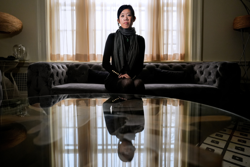 Claire Lai, daughter of Jimmy Lai, poses for a portrait, Monday, Dec. 15, 2025, in Washington. (AP Photo/Julia Demaree Nikhinson)