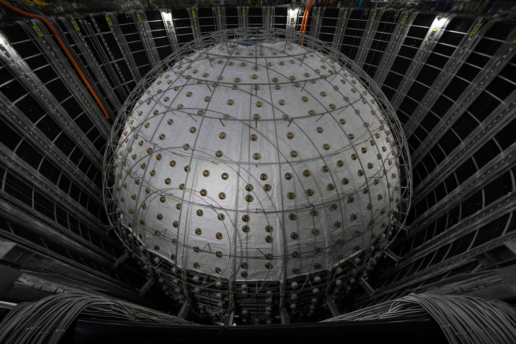 FILE - A cosmic detector is housed underground at the Jiangmen Underground Neutrino Observatory in Kaiping in southern China's Guangdong province, Oct. 11, 2024. (AP Photo/Ng Han Guan, File)