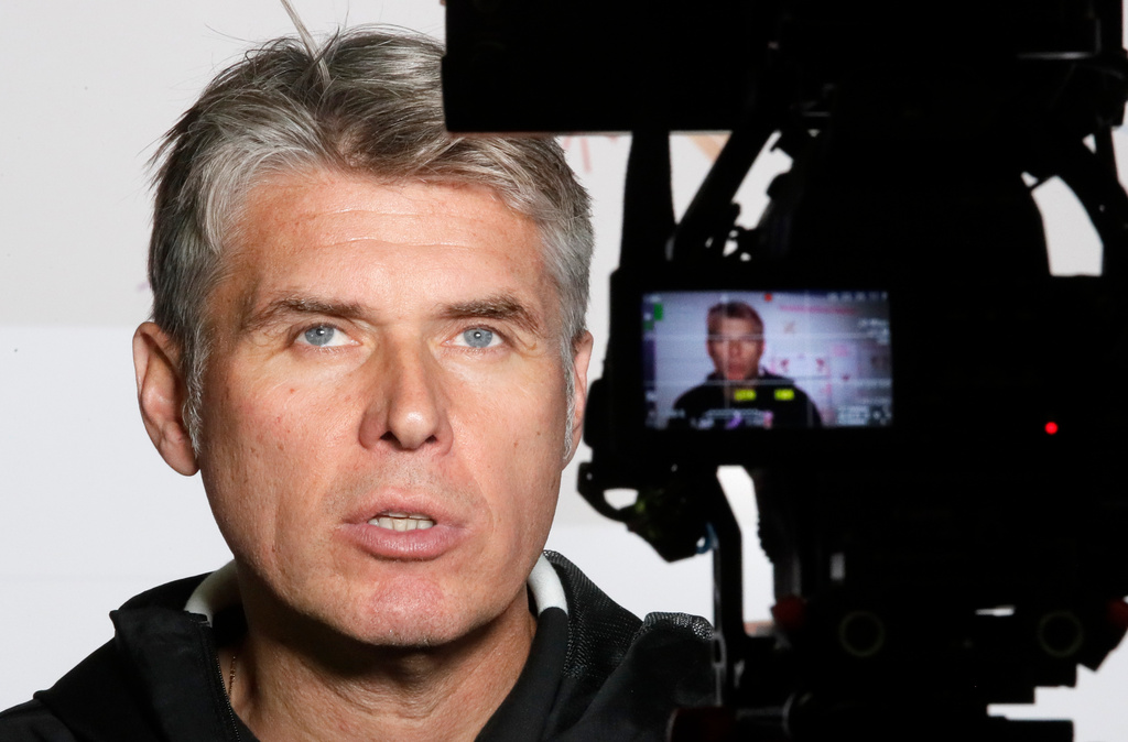 FILE - Video Assistant Referee (VAR) Project Leader Roberto Rosetti speaks to the media at the 2018 World Cup International Broadcast Centre in Moscow, Russia, June 9, 2018. (AP Photo/Dmitri Lovetsky, File)