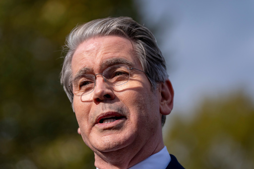Treasury Secretary Scott Bessent speaks with reporters at the White House, Wednesday, Oct. 22, 2025, in Washington. (AP Photo/Alex Brandon) Treasury Secretary Scott Bessent speaks with reporters at the White House, Wednesday, Oct. 22, 2025, in Washington. (AP Photo/Alex Brandon)