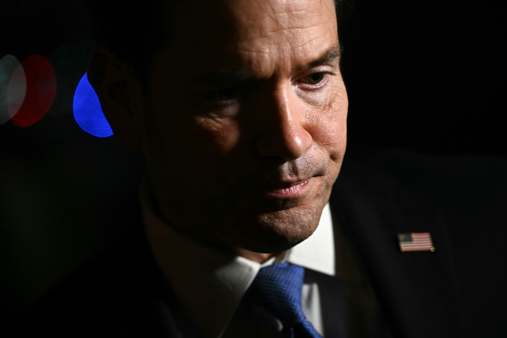 Secretary of State Marco Rubio speaks to reporters before departing Joint Base Andrews, Md., Sunday, July 19, 2026, en route to Manila, Philippines to attend the 59th ASEAN Foreign Ministers' Meeting. (Brendan Smialowski, Pool via AP) CORRECTION: Corrects day of the week from Monday to Sunday.