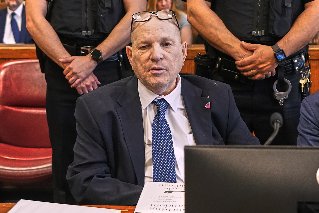 Harvey Weinstein appears in criminal court in New York, Tuesday, April 21, 2026. (AP Photo/Richard Drew, Pool)