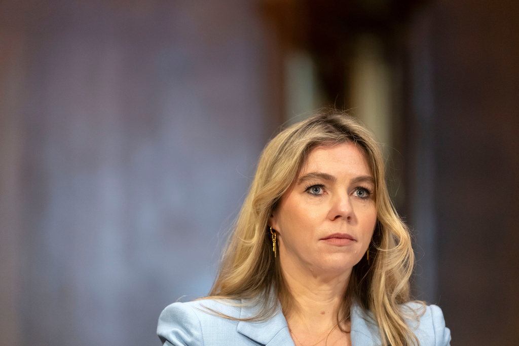 FILE - Sarah Wynn-Williams, Facebook's former director of Global Public Policy, testifies on Capitol Hill, April 9, 2025, in Washington. (AP Photo/Mark Schiefelbein, File)