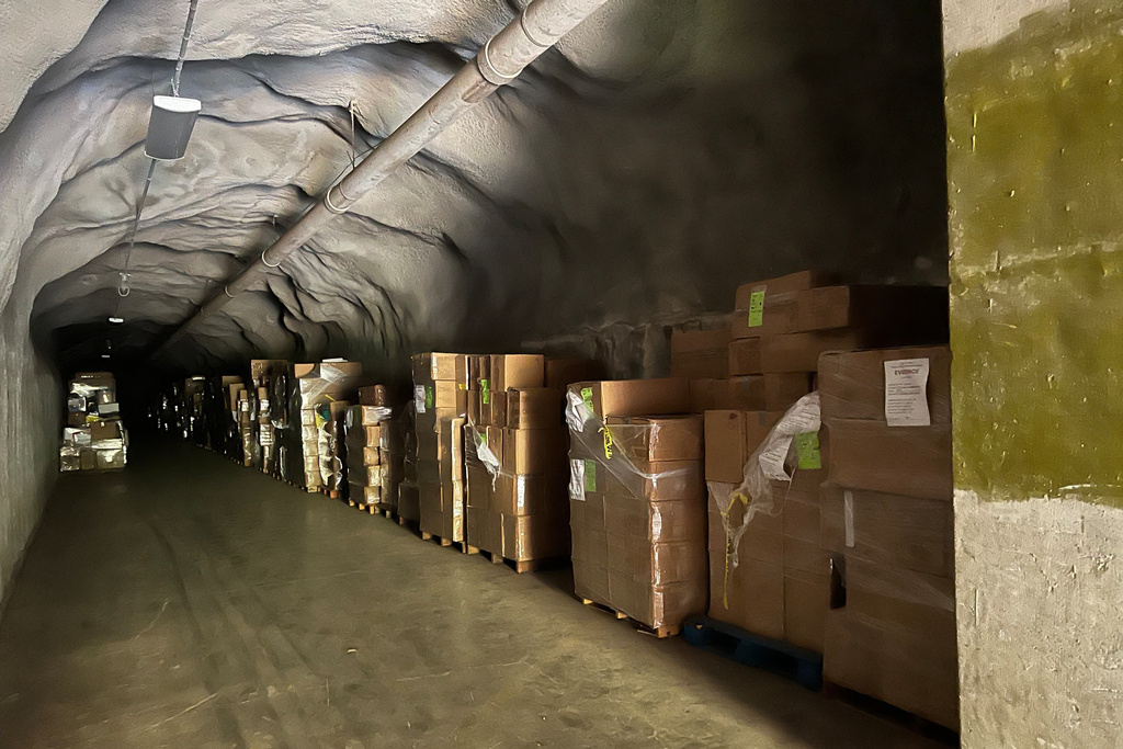 This photo provided by the Hawaii Department of Law Enforcement shows seized illegal fireworks stored in a bunker in Waipahu, Hawaii, on Tuesday, Dec. 23, 2025. (Hawaii Department of Law Enforcement via AP)