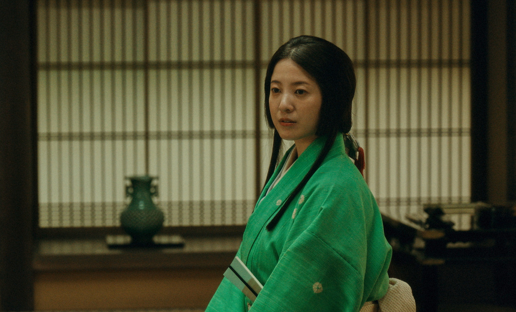 This image released by Janus Films shows Yuriko Yoshitaka in a scene from "The Samurai and the Prisoner." (Janus Films via AP)