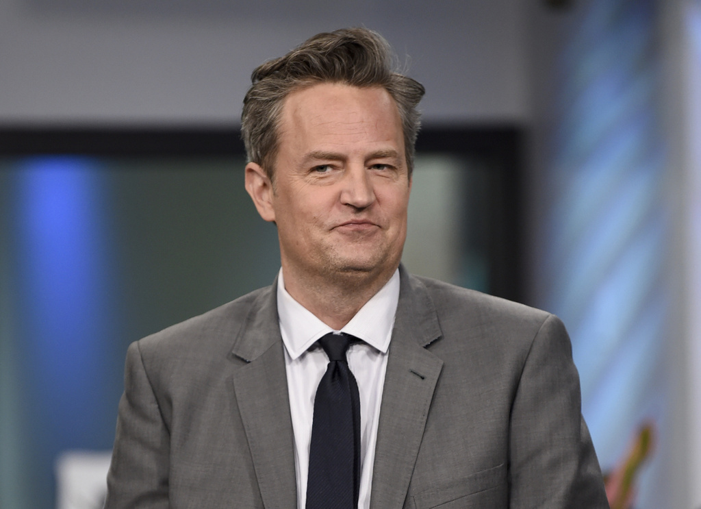FILE - Actor Matthew Perry participates in the BUILD Speaker Series to discuss the mini-series &quot;The Kennedys After Camelot&quot; in New York on March 30, 2017. (Photo by Evan Agostini/Invision/AP, File)