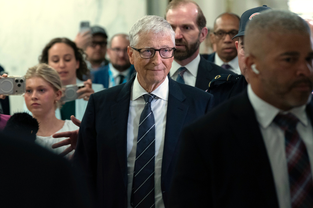 Bill Gates, co-founder of Microsoft, leaves after a closed-door interview with the House Oversight Committee investigating convicted sex offender Jeffrey Epstein, on Capitol Hill, Wednesday, June 10, 2026, in Washington. (AP Photo/Jose Luis Magana)