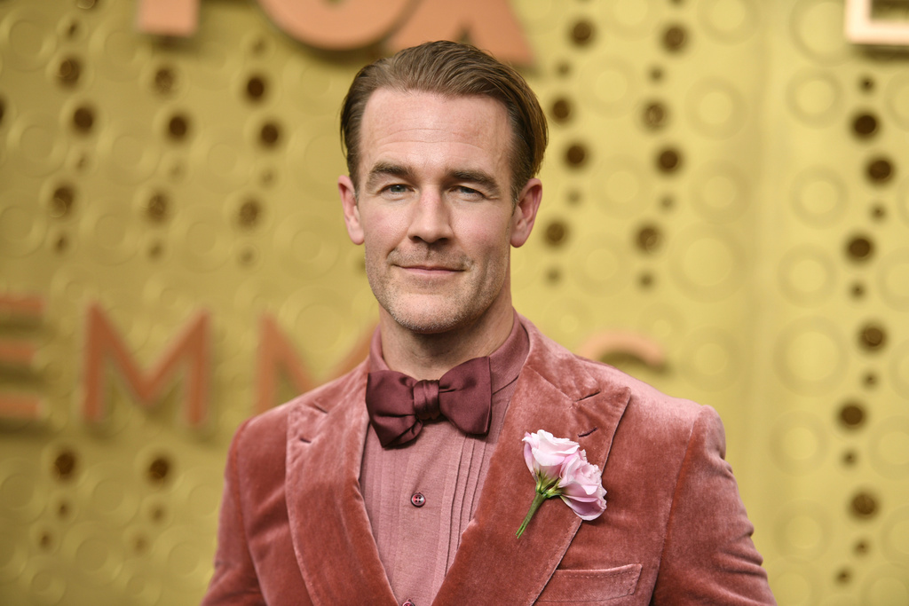 FILE - James Van Der Beek arrives at the 71st Primetime Emmy Awards in Los Angeles on Sept. 22, 2019. (Photo by Richard Shotwell/Invision/AP, File)